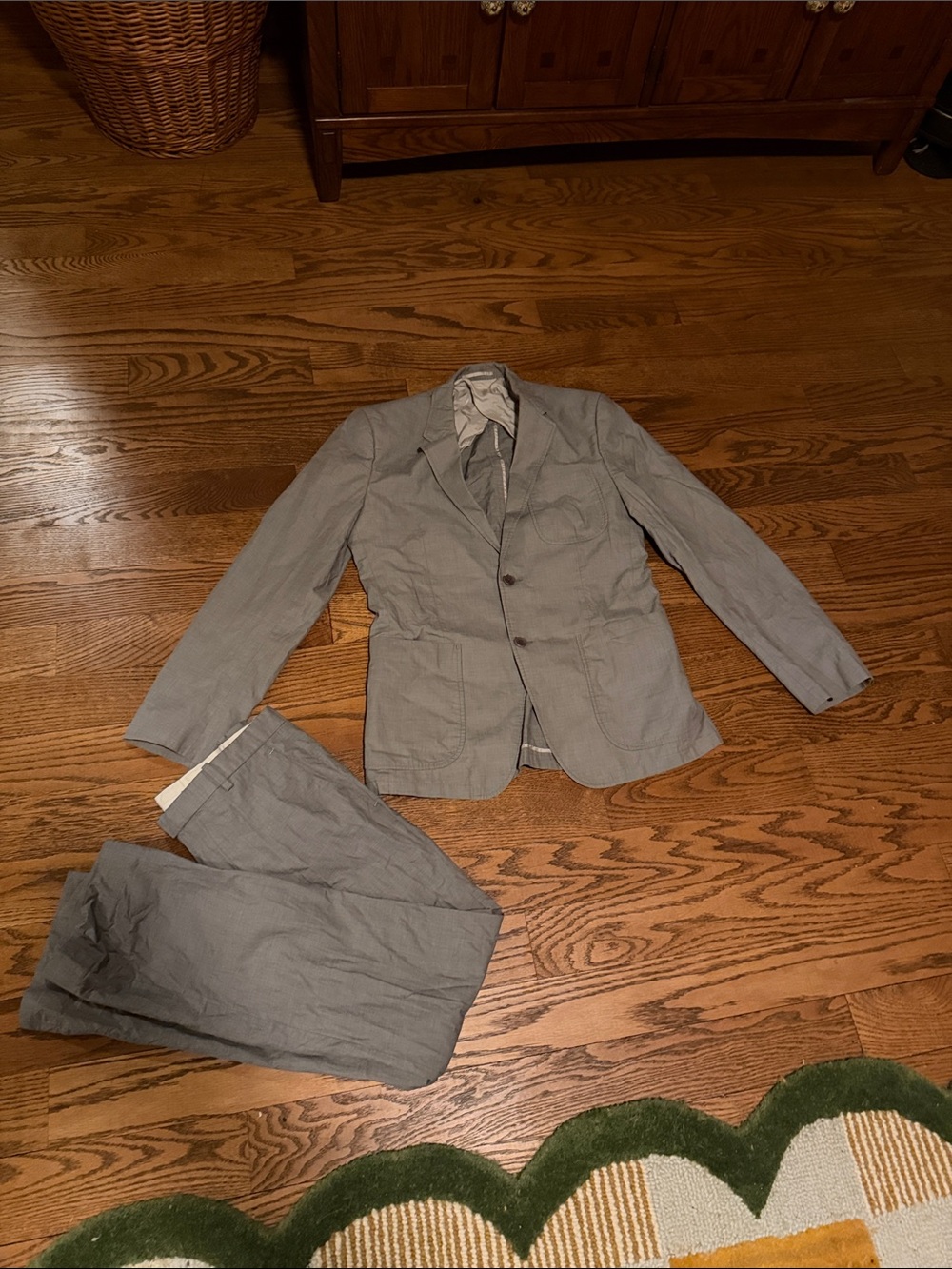 Theory Light Gray Men's Two-Piece Suit Jacket & Pants